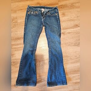 True Religion Becca Mid Rise Big T Bootcut Jean